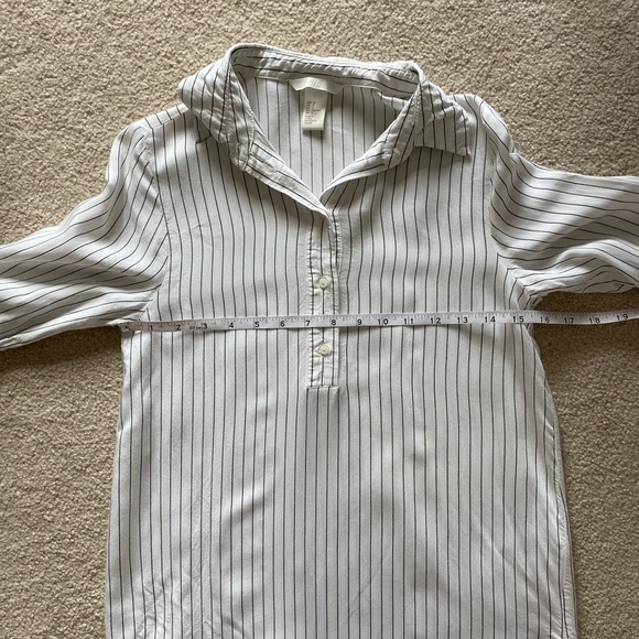 H&M Striped Tunic Button Up Blouse - Picture 6 of 10